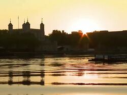 Tower of London sunrise Olympic London General Views Stock Footage