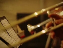 Combo of Trumpet Players Playing Live Stock Footage