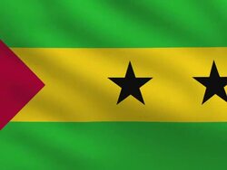 Sao Tome Flag Stock Footage