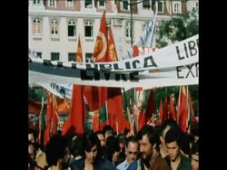 SYND 24 6 75 SOCIALIST DEMONSTRATION IN LISBON News Clip