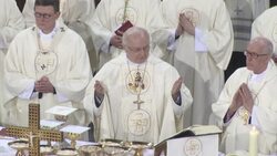 Merkel attends cathedral service marking pope's departure, brother in church News Clip