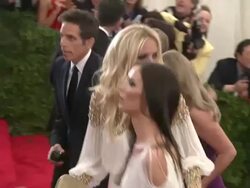 Keren Craig and Georgina Chapman at "Schiaparelli And Prada: Impossible Conversations" Costume Institute Gala Stock Footage