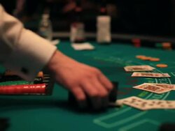 Casino, Blackjack table. Stock Footage