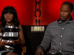 INTERVIEW: Kerry Washington on shooting the film on a plantation at Django Unchained Press Junket Stock Footage