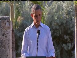 Standing alongside Colombian President Juan Manuel Santos, President Barack Obama proclaimed a free trade agreement between their countries as a "win-win."  He said the trade pact can be fully enforced next month. Instructional Video