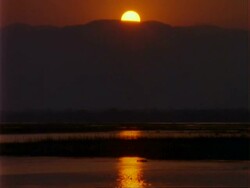 Sunset over Mama Pools Stock Footage
