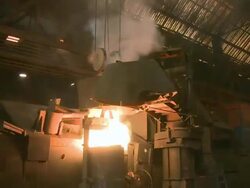 MS Shot of Inductive heating furnace / Juenkerath, Rhineland-Palatinate, Germany  Stock Footage