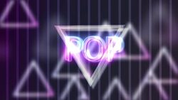 Neon Sign Lights Pop On Triangle Abstract Background Animation Stock Footage