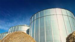 Time Lapse Video of Grain Elevator Stock Footage