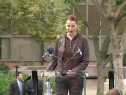 President Bill Clinton Supports Prop 87 Stock Footage