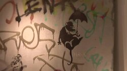 Five pieces by Banksy, the anonymous British street artist, are up for sale at a Beverly Hills auction house that specializes in celebrity collections. One piece is a 9 foot tall piece of brick wall removed from a Los Angeles gas station. (Dec. 4) News Clip