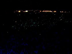 W/S EXT Concert Crowd Night Stock Footage