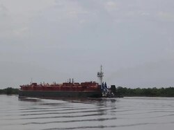 River ship Stock Footage