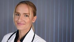 Female doctor and scientist smiling Stock Footage