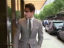 Simon Le Bon, Yasmin Le Bon, Amber Le Bon, Matthew Williamson, David Gandy, Kelly Hoppen at Celebrity Sightings in London on 17th June 2015 in London, England. Stock Footage