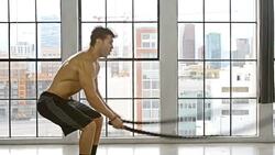 Athletic Male Workout gym Slow-Motion Stock Footage