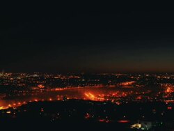 Jerusalem from Gilo Night to Day Stock Footage