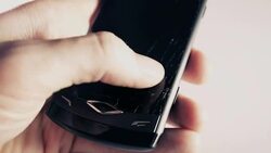 Broken phone screen Stock Footage