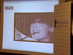 Rare stamp featuring Audrey Hepburn fetches $93,800 News Clip