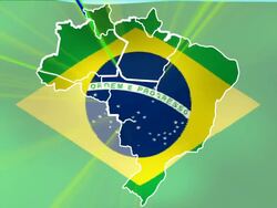 Brazil flag and map animation Stock Footage