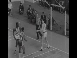 SYND 18-3-69 THE LAKERS TROUNCE THE CELTICS TO TAKE THE WESTERN DIVISION News Clip