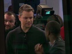 Matt Damon (The Monuments Men) and Kevin Hart (About Last Night) talking on the Good Morning America show set Stock Footage