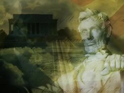 Abraham Lincoln Memorial Composite Stock Footage