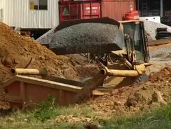 Drainage Ditch Construction Stock Footage