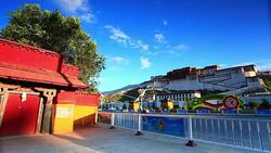 Sunrise at the Potala Palace Stock Footage