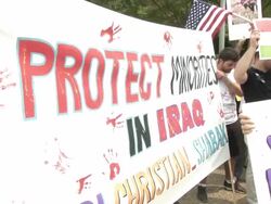 Anti-ISIS Protest Stock Footage