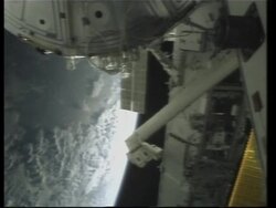 Astronauts step outside for works on space station News Clip