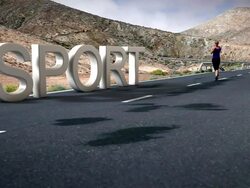 Running in mountains Stock Footage