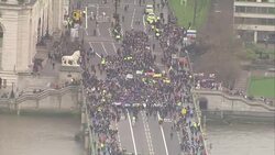 Aerials of Westminster terror atack vigil News Clip