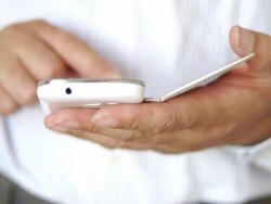 Send e-mail by mobile phone. Stock Footage