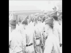 CAN199 UNITED STATES TROOPS LEAVE ON TRANSPORTATION TRAIN News Clip