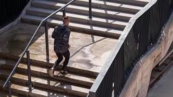 Young Man Running Stock Footage