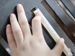 hammer to HDT sample Stock Footage