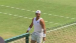 Rafa Nadal practices at Wimbledon News Clip