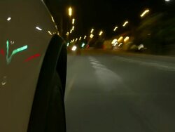 Fast Driving At Night Stock Footage