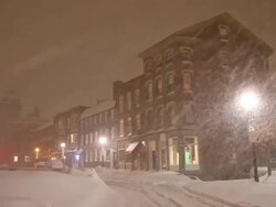 snowstorm in Portland Stock Footage