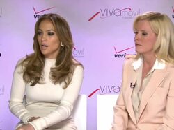 INTERVIEW - Jennifer Lopez, Marni Walden on working together at Verizon Wireless Press Conference Announcing Viva Movil by Jennifer Lopez Stock Footage