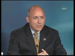 Spacewalk to fold up wing and check joint, NASA press conference News Clip