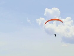 Paraglider in Air Stock Footage