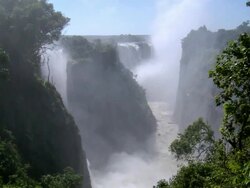 view over victoria falls, zimbabwe Stock Footage