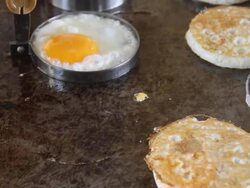 Cooking eggs Stock Footage