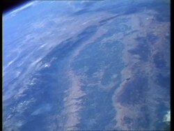 WA Earth view, over West coast of USA, STS 51-F, from space Stock Footage
