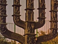 Giant Menorah in Israel-PAL Stock Footage