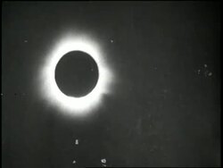 The sun's corona appears as a white halo during an eclipse. News Clip
