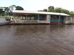 Manaus market and boats on the Rio Negro News Clip