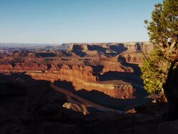 WS View of river in dry desert / Moab, Utah, United States  Stock Footage